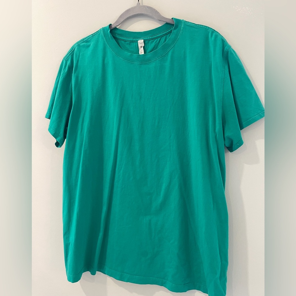 lululemon athletica Vibrant Green oversized light cotton Short Sleeve Tee